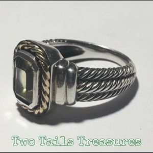 Bali Sterling silver ring with 14k accents size 8